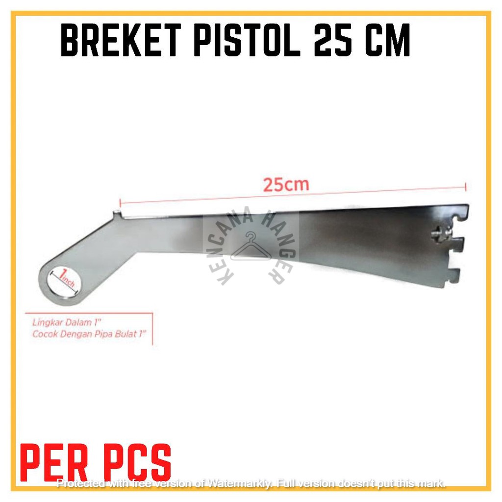 Jual Bracket Pistol Penyangga Rak Kaca 25cm dan Pipa Bulat | Braket ...