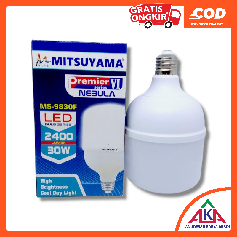 Jual Bohlam Lampu Led Mitsuyama Nebula Super Terang Watt Cahaya Putih Ms F Sni Shopee