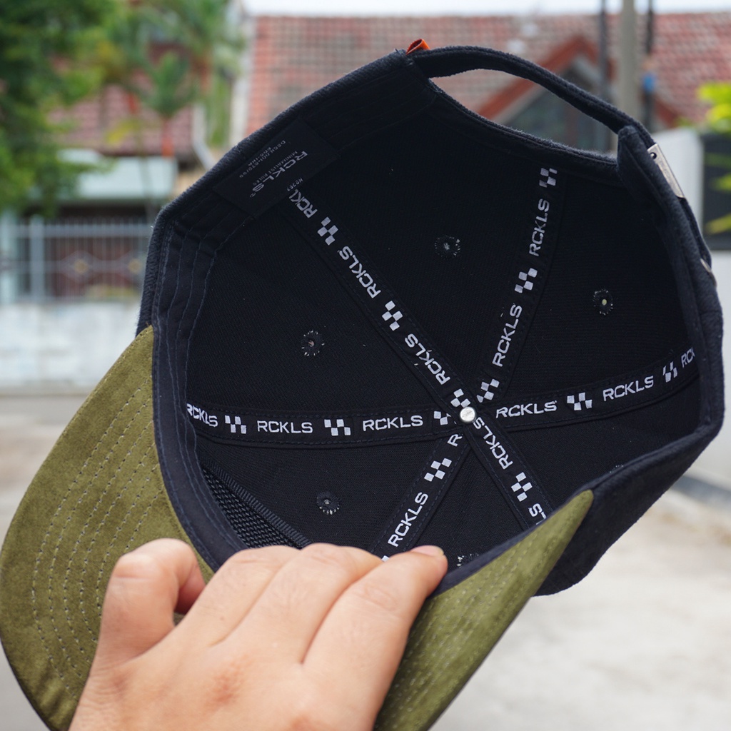 Jual RCKLS. Polo Cap | Topi Pria Orginal Denim Strike Black Army ...