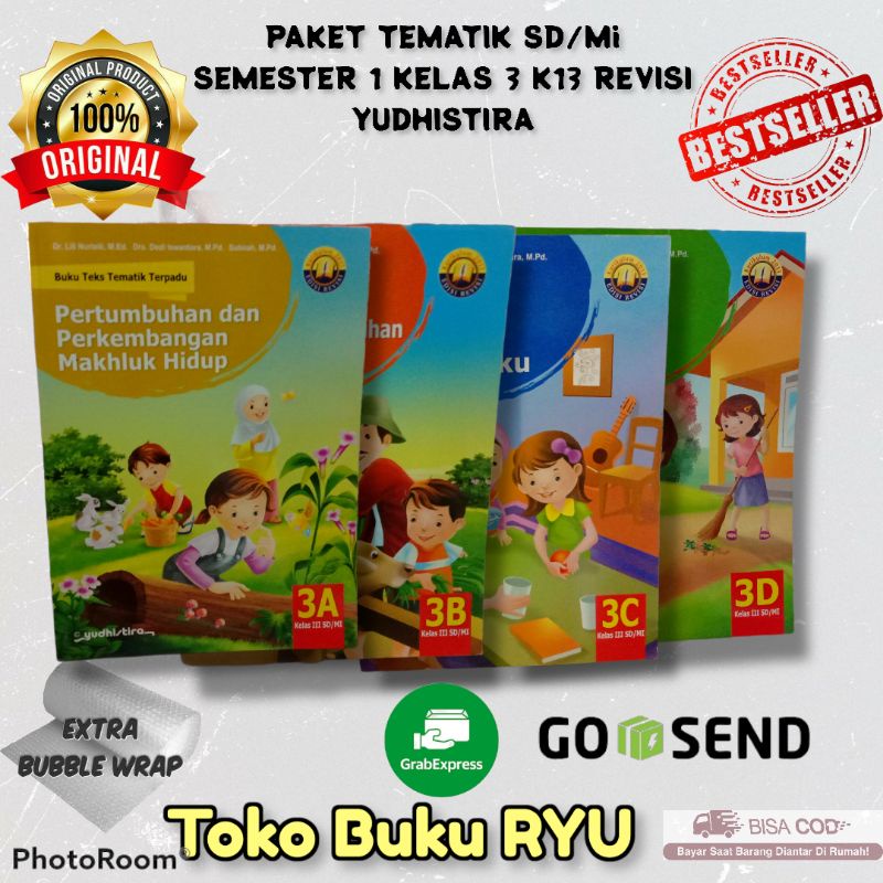 Jual PAKET TEMATIK KELAS 3 SD K13 YUDHISTIRA | Shopee Indonesia