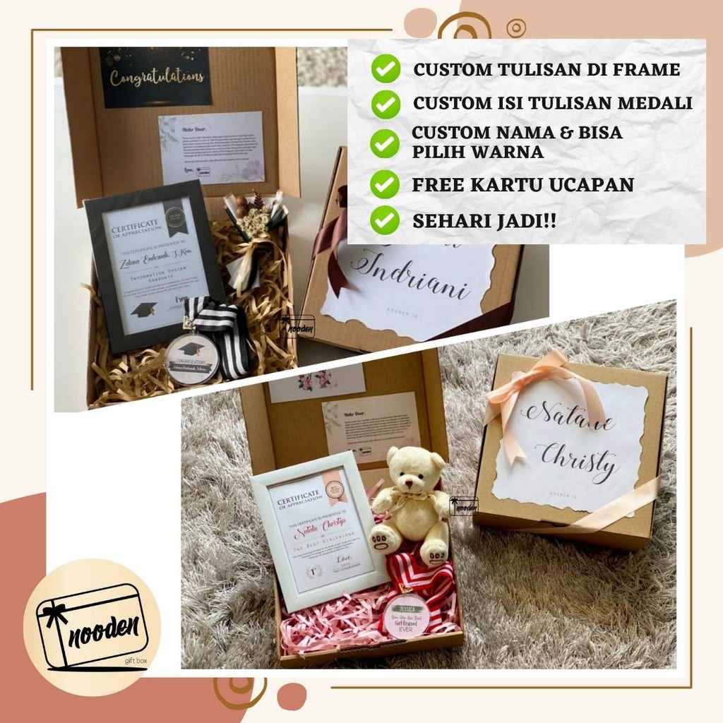 Jual HAMPERS SERTIFIKAT 5R MEDALI CUSTOM Award Certificat PacarWisuda ...