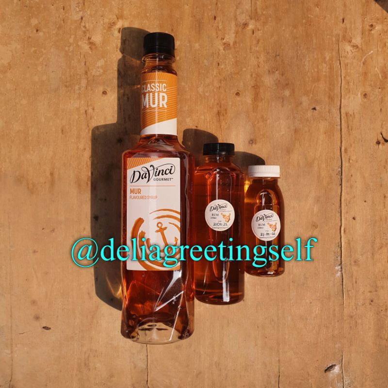 Jual Da vinci sirup rum flavored syrup mur davinci repack 250ml 100ml