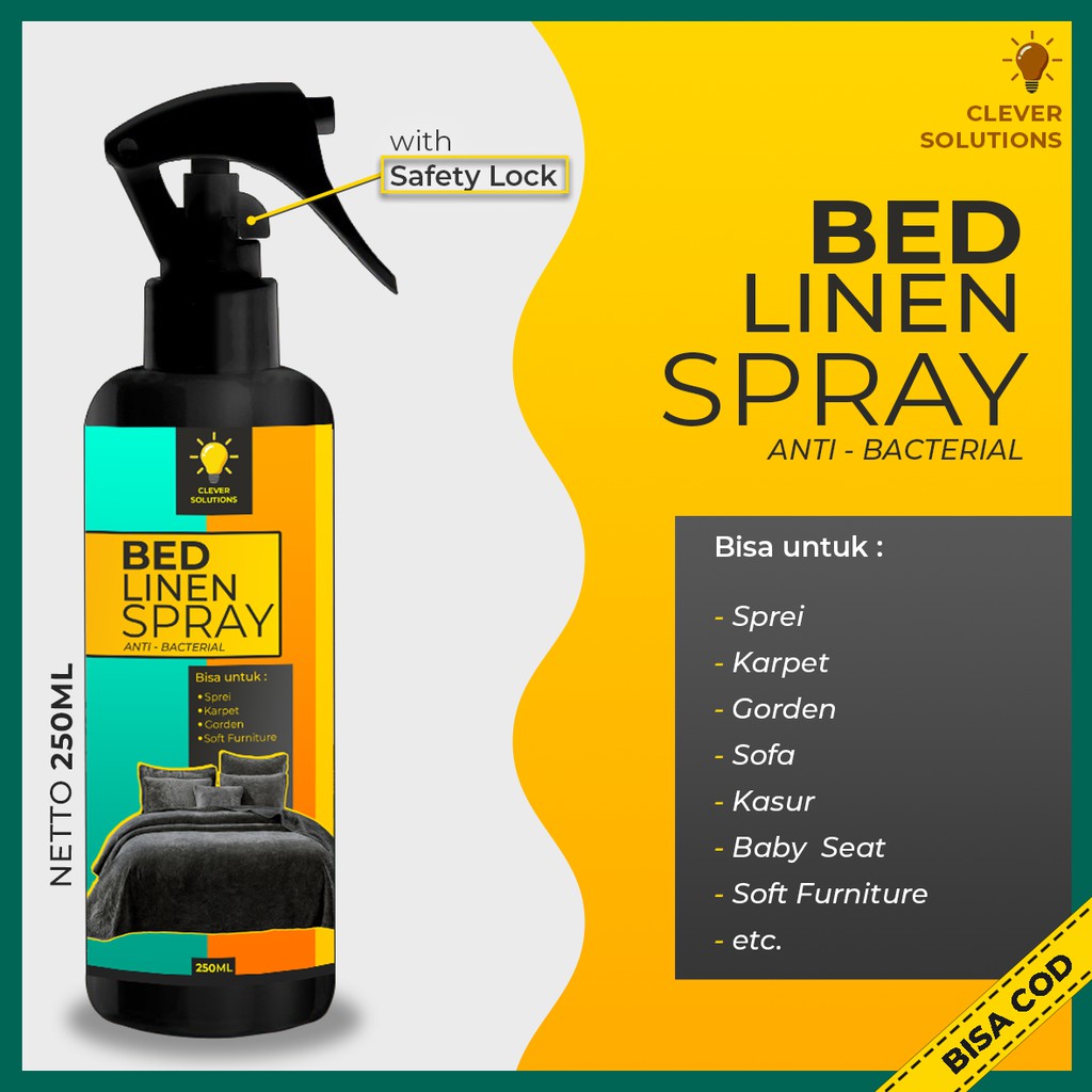 Jual Bed Linen Spray Disinfectant with Anti Bacterial Virus Essential