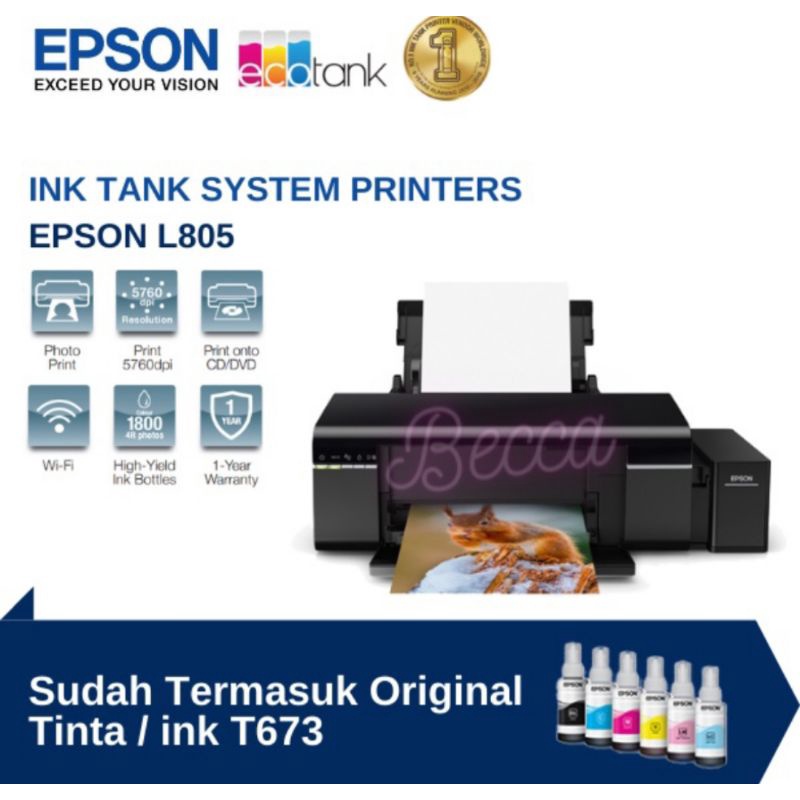 Jual Printer Epson L805 Wifi Shopee Indonesia 7506