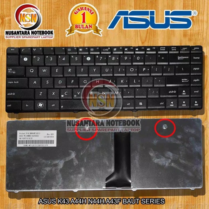 Jual Keyboard Laptop Asus K43 X43 X43U K43SJ K43T Baut | Shopee Indonesia