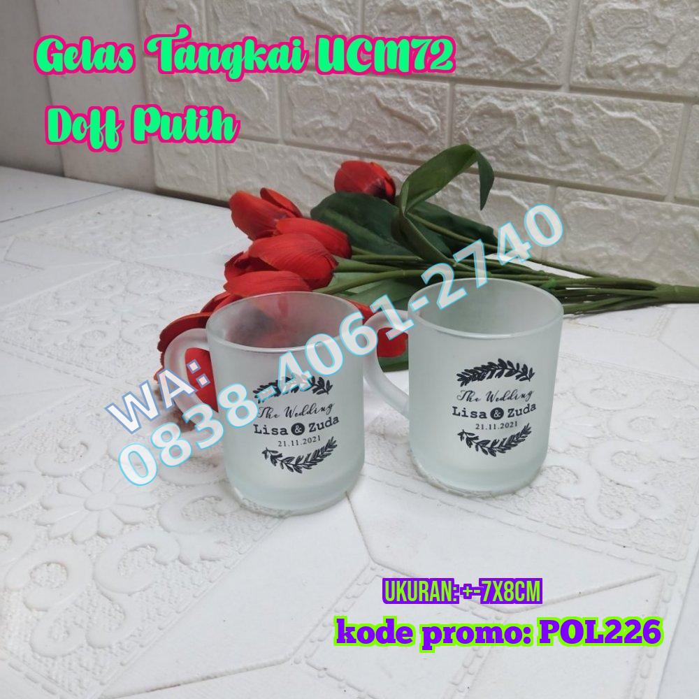 Jual Souvenir Pernikahan Gelas Kaca Free Desain Kemasan Pita Kartu Ucapan Gelas Tangkai 5512