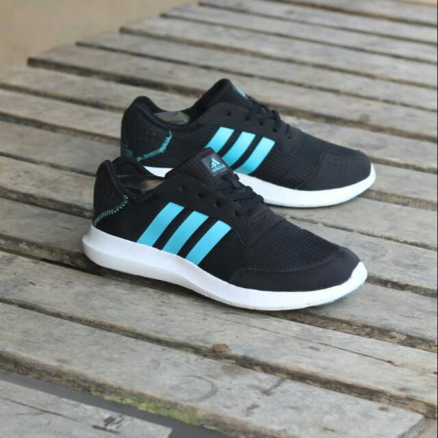 Sepatu Adidas Cloudfoam Neo Speed Black Tosca Original Indonesia