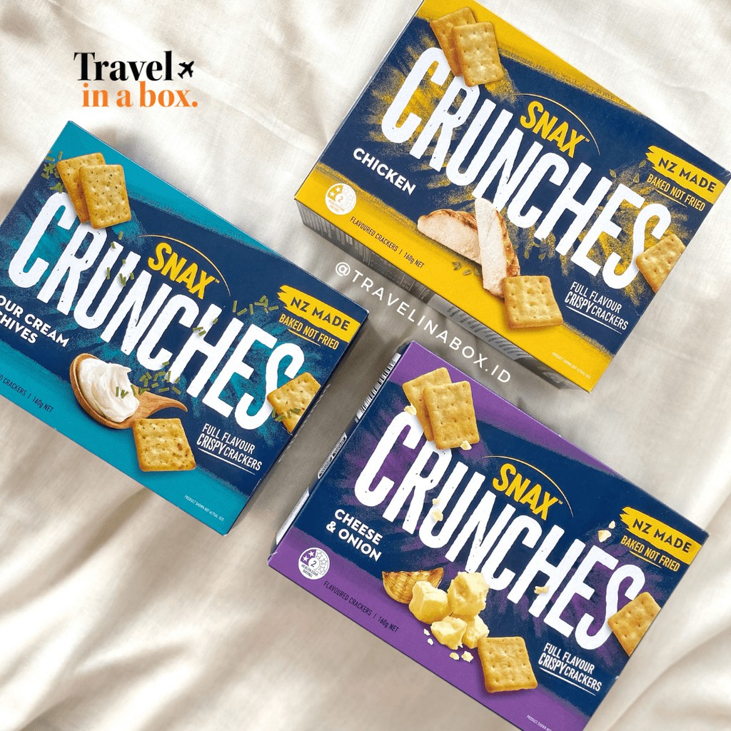 Jual Snax Crunches Baked Crispy Crackers (Snack Import New Zealand ...