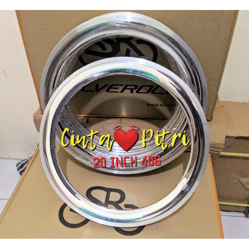 Jual RIMS SILVEROCK 20 406 SILVER SEPEDA LIPAT MINIVELO 20 MURNI NOT ...