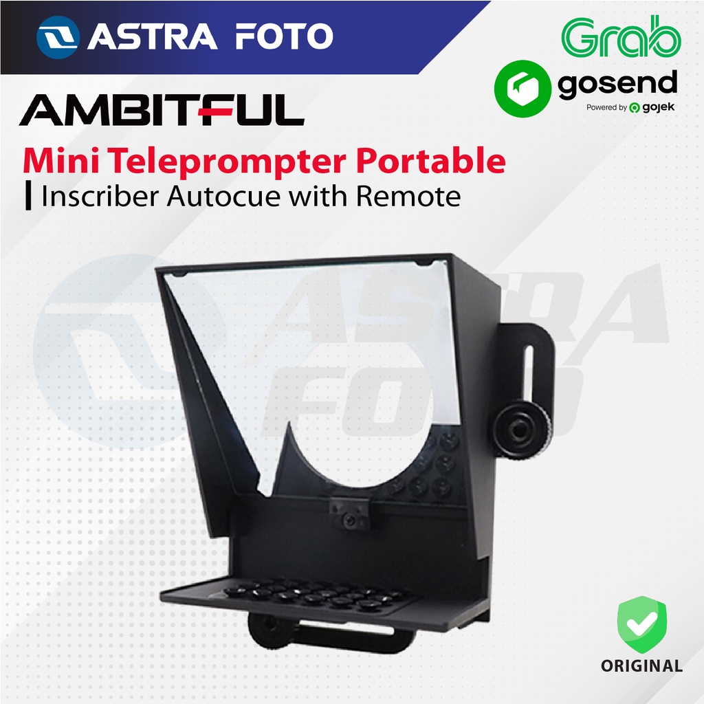 Jual AMBITFUL Mini Teleprompter Portable Inscriber Autocue with Remote