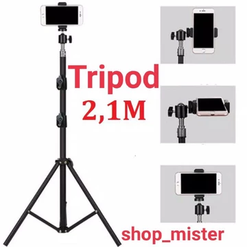 Tripod 2.1 Meter Tripod Hp Kamera Go Pro Tinggi 2 1 Meter Tripod Kamera 2 1M Tripod Buat Ring