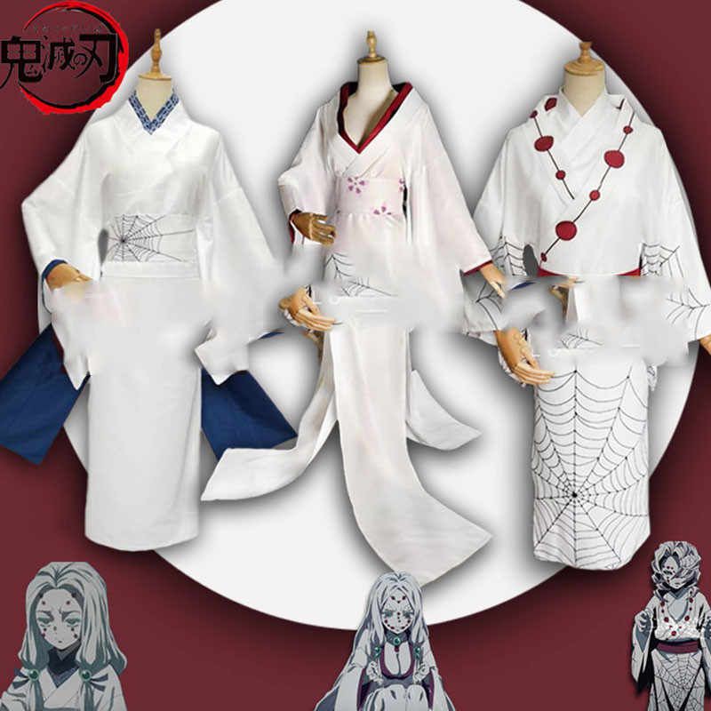 Cosplay Demon Slayer Kimetsu no Yaiba Spider Hill Rui's Mother Costume  Kimono