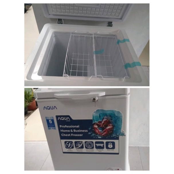 Jual Chest Freezer Aqua Sanyo 100 Liter AQF 100 Low Watt FREEZER BOX Shopee Indonesia