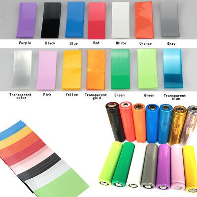 Heat Shrink Tube Wrap Battery Selongsong Baterai Color Wrap 18650 Plastik Baterai Jaket Plastic Skin PVC Jacket