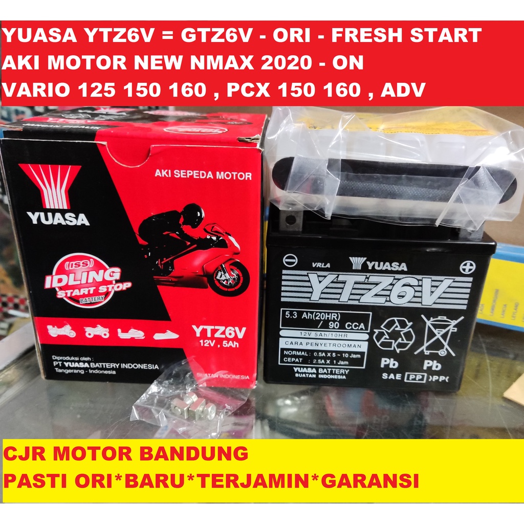 Jual Yuasa MF YTZ6V aki ori bawaan motor Yamaha NEW NMAX N MAX Vario