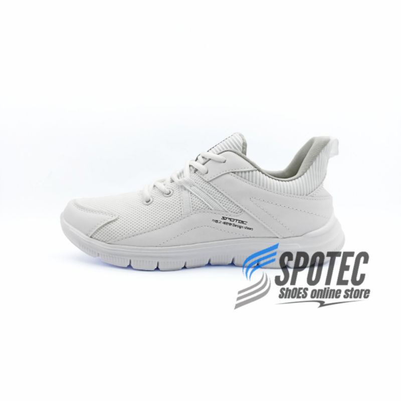 Jual SPOTEC Sepatu STUDENT Artikel BRIAN Putih/Putih | Shopee Indonesia