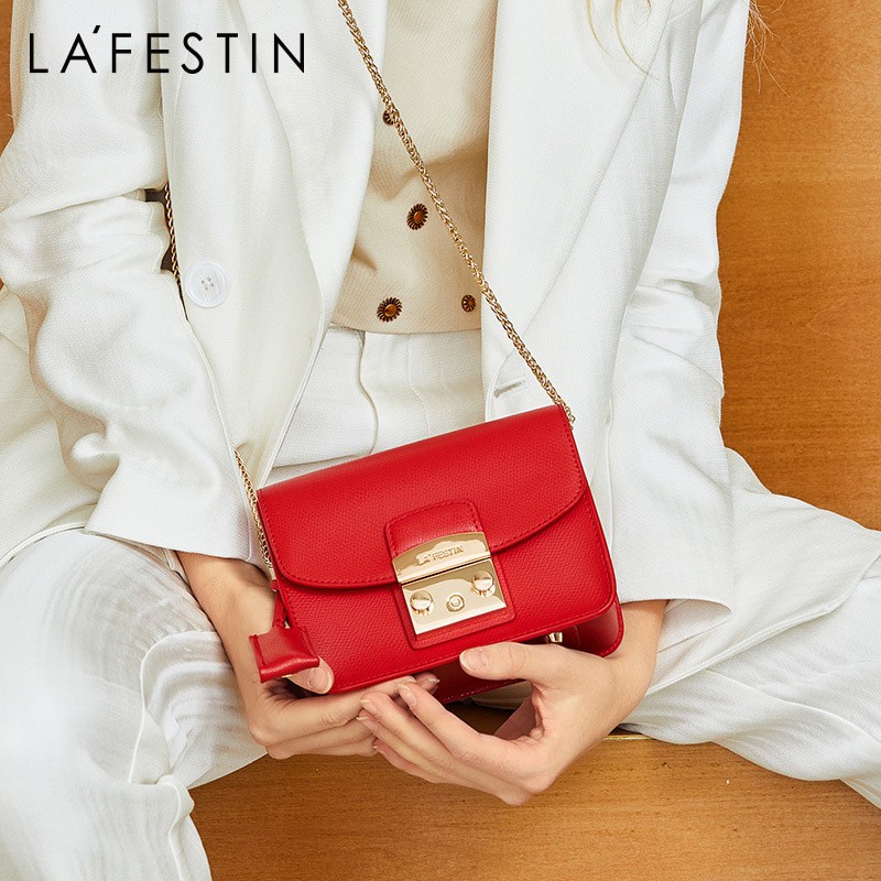 Jual Diskon PO LAFESTIN Famous Shoulder Bag Women Designer Real Leather Flap Crossbody Bag Luxury Totes Shopee Indonesia