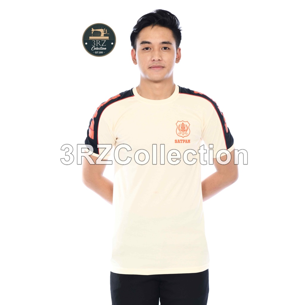 Jual Kaos Satpam Typing Krem Kaos Krem Paiping Security Baju Kaos Polos