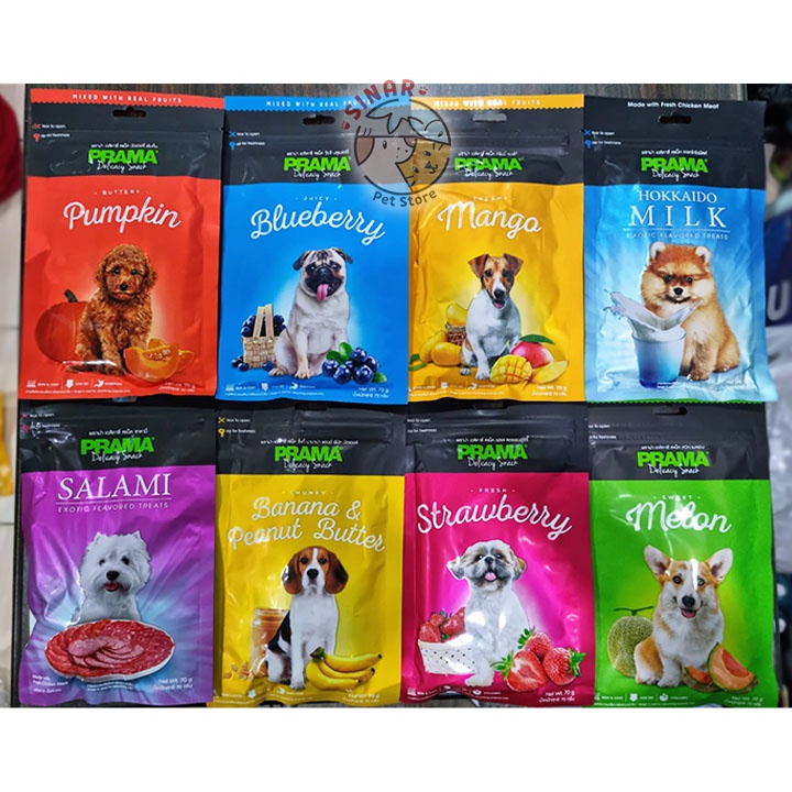 Jual PRAMA Dog Snack 70GR Jajanan Cemilan Anjing Makanan Ringan ...