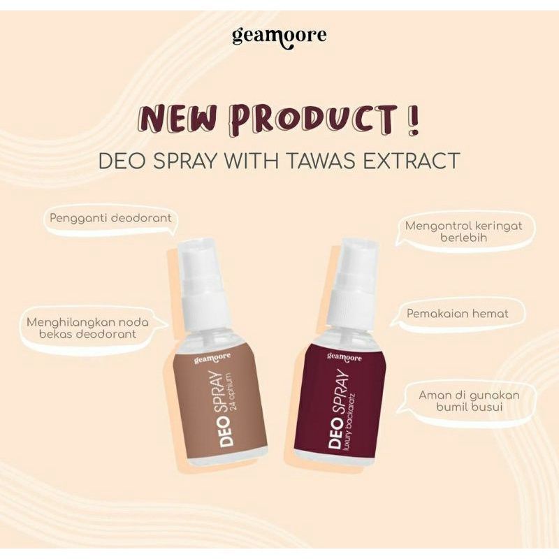 Jual DEO SPRAY GEAMOORE WITH TAWAS EXTRACT 30ML Shopee Indonesia
