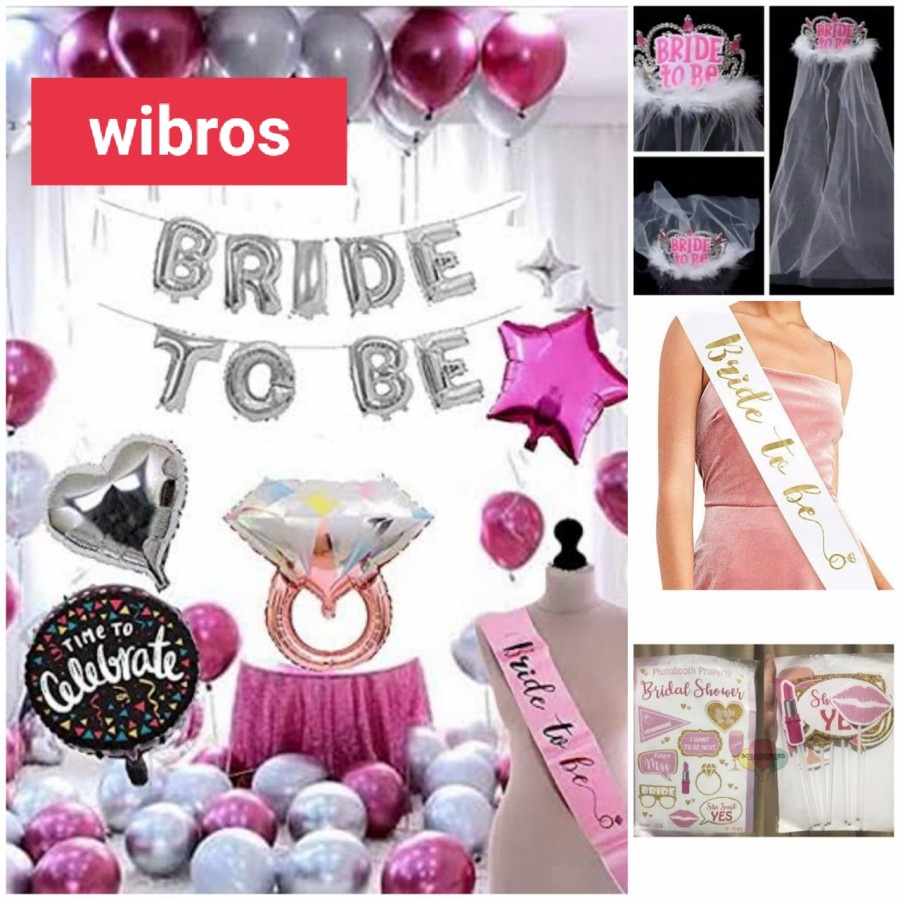 Jual Dekorasi Bride To Be Bridal Shower Decoration Shopee Indonesia 7530