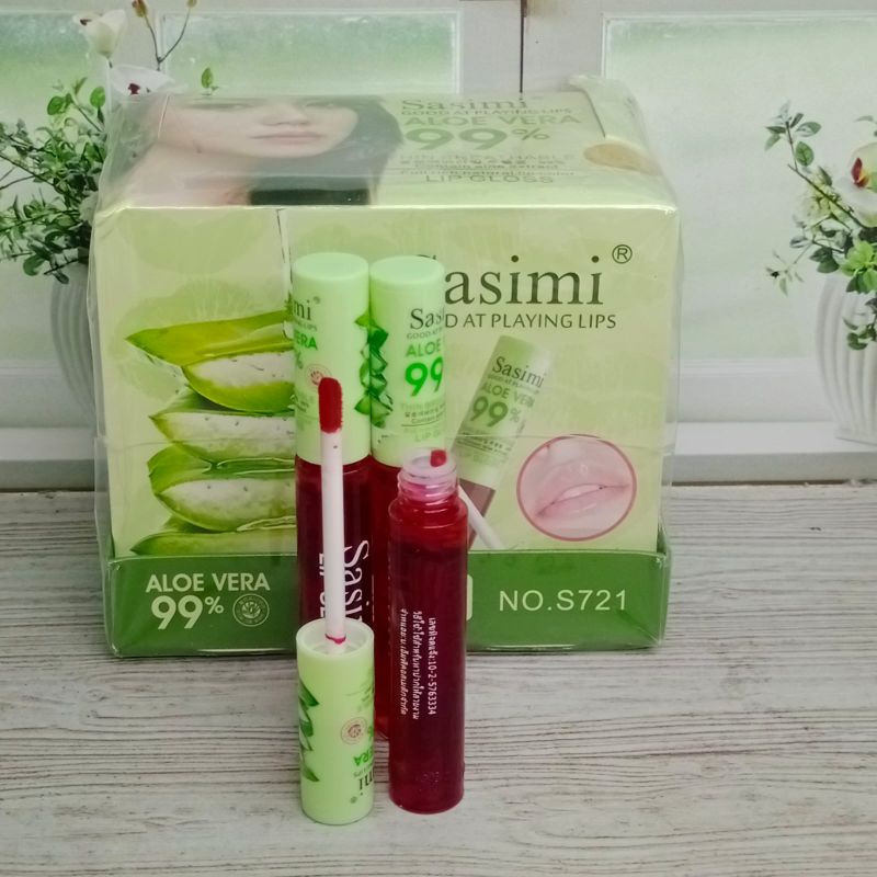 Jual Lip Tint Sasimi Liptint Sasimi Aloe Vera Lip Gloss (pcs