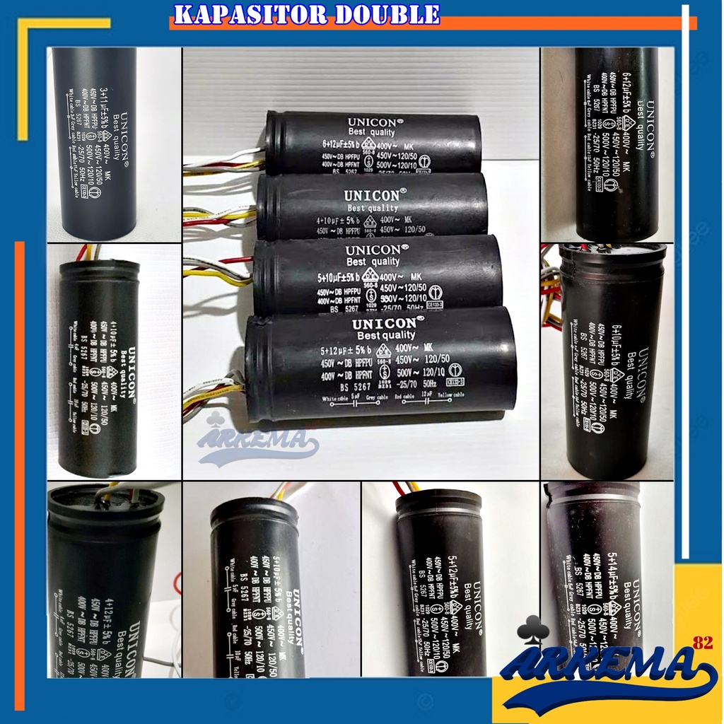 Jual KAPASITOR MESIN CUCI 2 TABUNG | CAPASITOR DINAMO ALCO UNICON ...