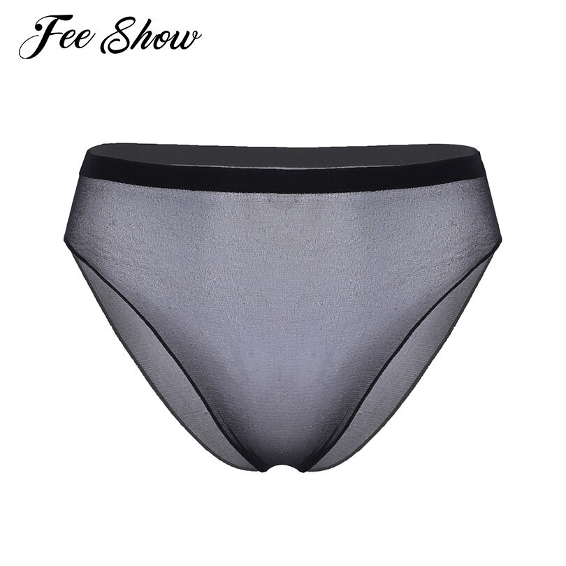 Jual Free Ongkir Feeshow Womens Sexy Shiny Glossy See Through Sheer Briefs Panties Lingerie 3376