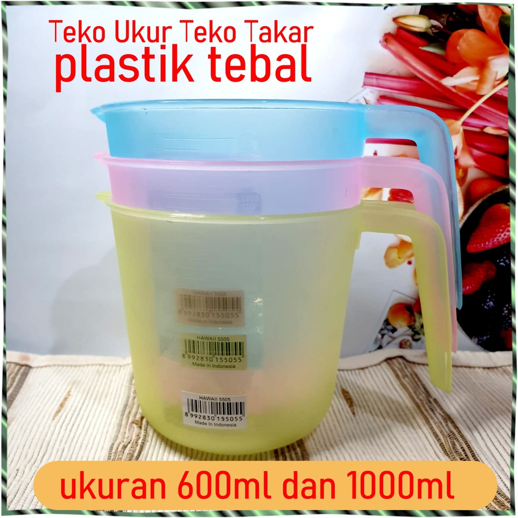 Jual Gelas Ukur Teko Ukur Takar Hawaii Pilih 600ml Atau1000ml Plastik Tebal Shopee Indonesia 5260