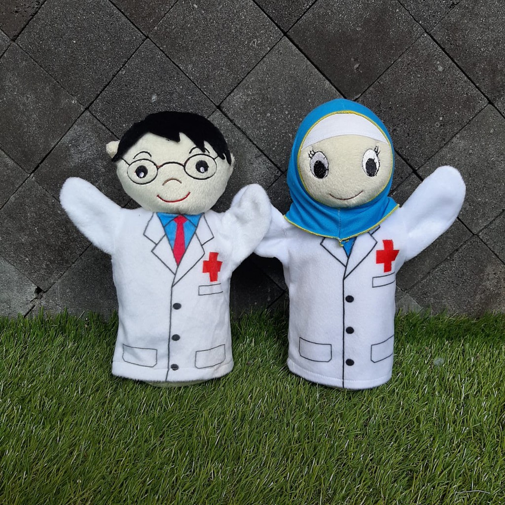 Jual Boneka Tangan Profesi Dokter 1Pasang - Edukasi - Hand Puppet ...