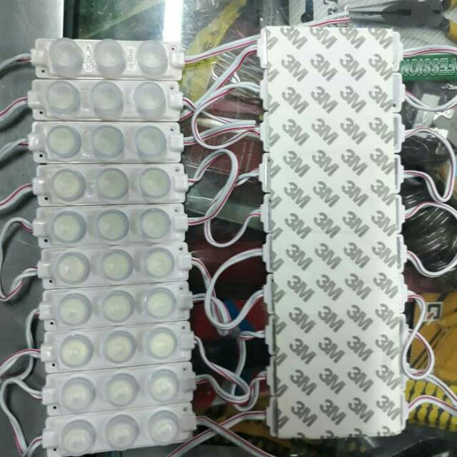 Jual Lampu Led Modul Strip Mata Besar 3 Mata 12volt 12v Smd 3030 3watt