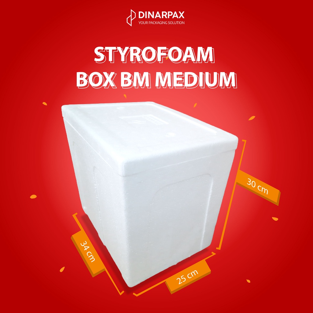 Jual Styrofoam Box Bm Medium Dinarbox Box Bm Uk X X Mm Sterofoam Sterofoam