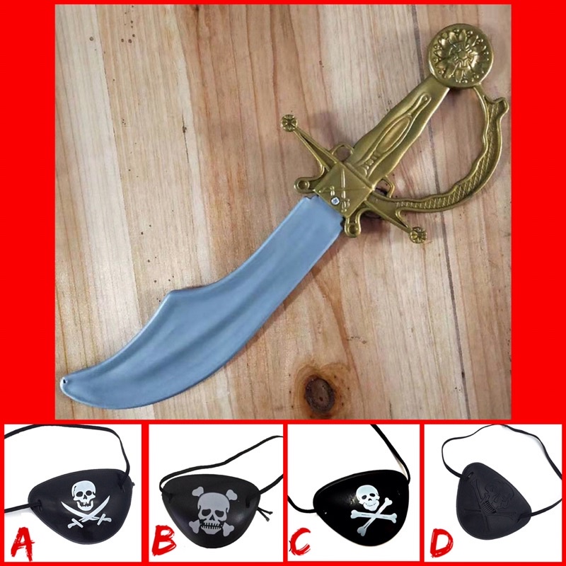 Jual Pirates Eye Patch Halloween Prop Sword Cosplay Bajak Laut Party