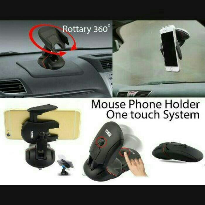 Jual Car Holder Lipat Mouse / Pegangan Hp Di Kaca Mobil Dan Dashboard ...