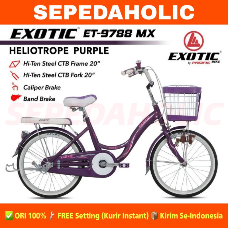 Jual Sepeda Keranjang Remaja Dewasa Exotic Et 9788 Mx Ukuran 20 24 26 Inch Citybike Ctb Garansi