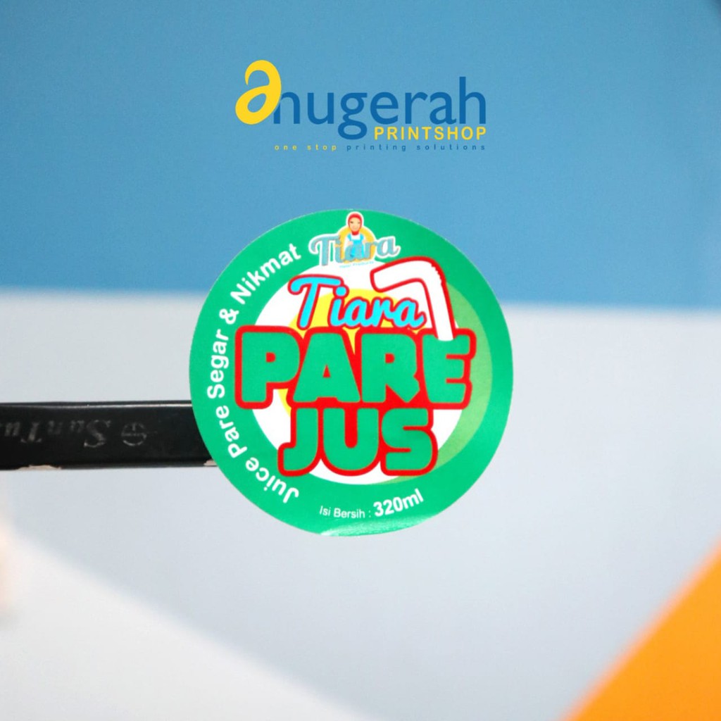 Jual Cetak Stiker Label Bulat Print Label Produk Kemasan Vinyl A3 Tahan ...