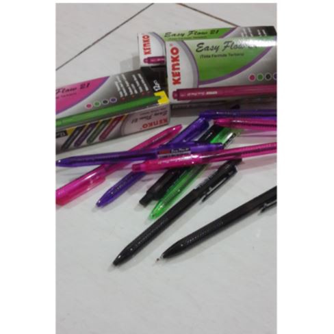 Jual Pulpen Kenko Easy Flow 21 - Hitam | Shopee Indonesia