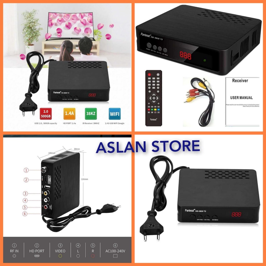 Jual STB TV Digital Pantesat Digital TV Tuner Set Top Box WiFi Receiver ...