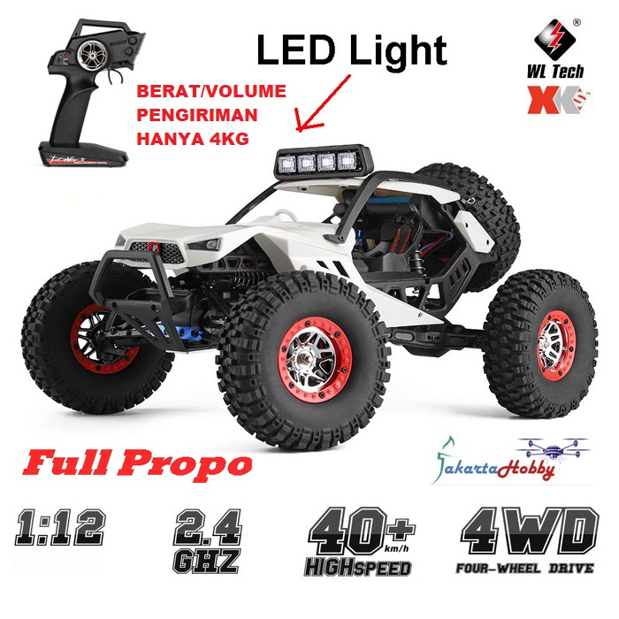 Jual WL Toys XK 12429 4WD LED vs 12428 WL Tech 12429 RC Car Mobil