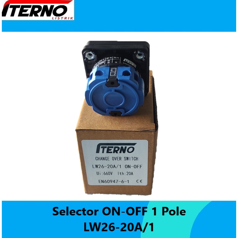 Jual Selector ON-OFF 1Pole Rotary Switch LW26-20A/1 Iterno | Shopee ...