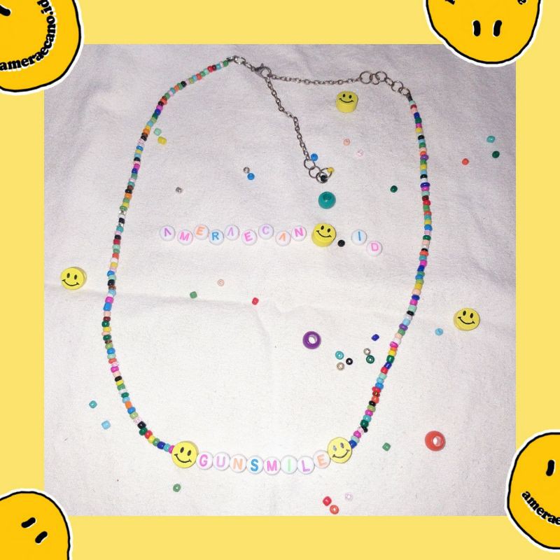 Jual Smiley Necklace Kalung Smiley Shopee Indonesia