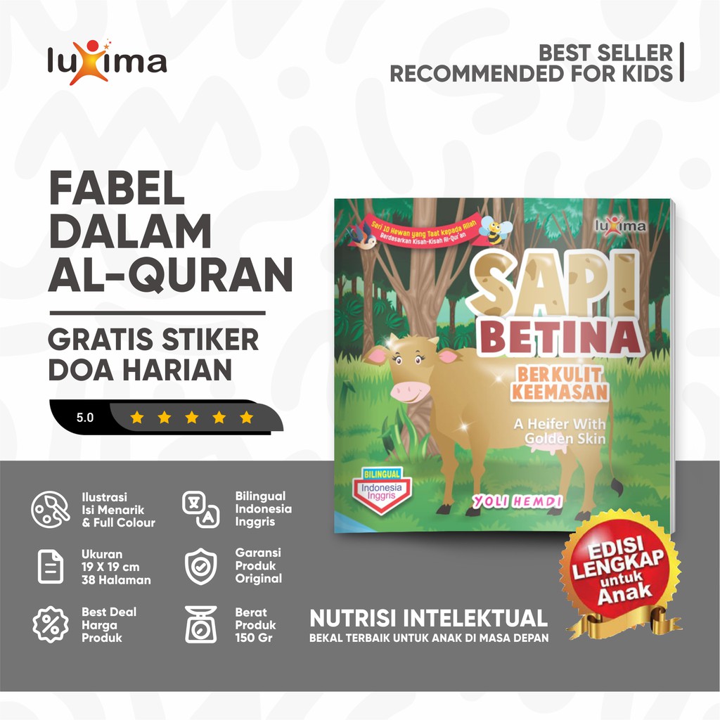 Jual Sapi Betina Berkulit Keemasan - Seri Fabel Islami 8 / Buku Dongeng ...