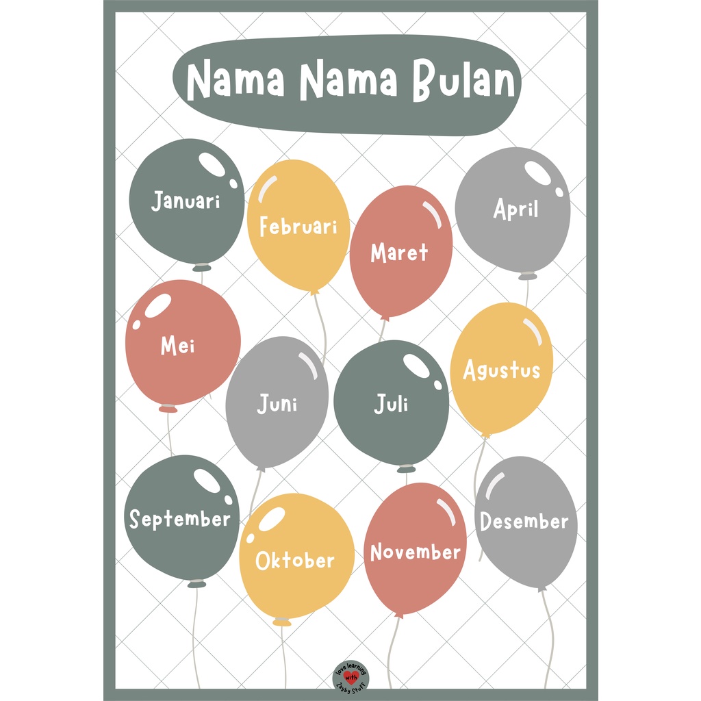 Jual Walldecor Poster Edukasi Anak Phonic, Alfabet, Angka, Kalender ...