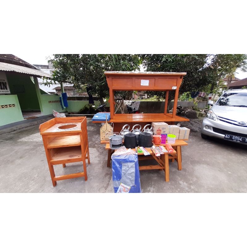 Jual Gerobak Angkringan tungku pisah / gerobak wedangan / gerobak cafe ...