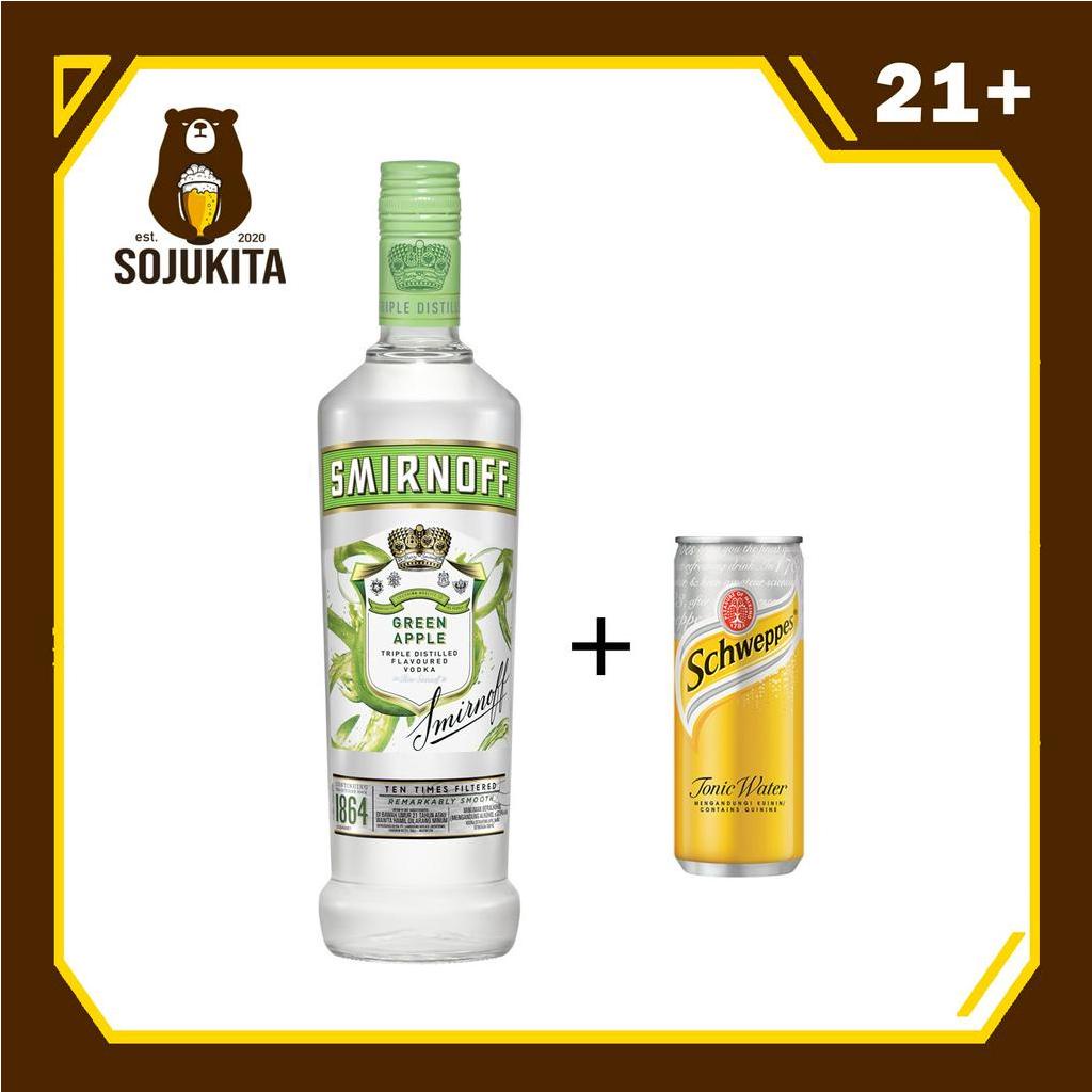 Jual Smirnoff Green Apple Bites 700ml + FREE MIXER Shopee Indonesia