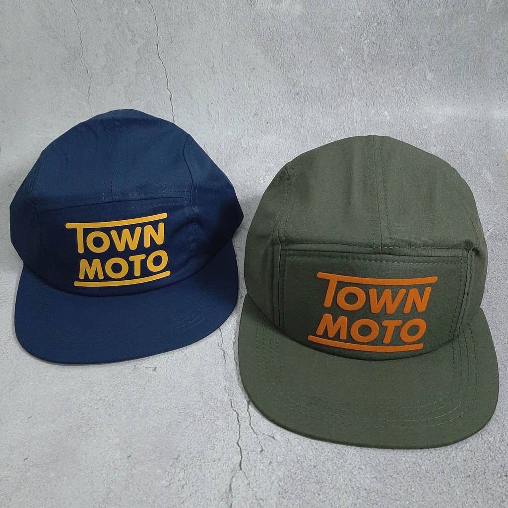 Jual DISKON Topi Five Panel Factory Outlet / TOWN MOTO Design / Pria ...