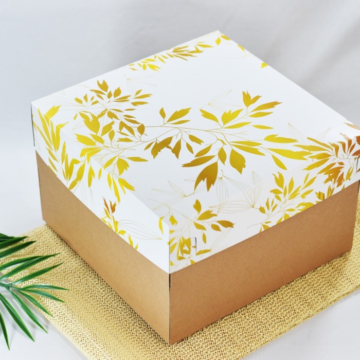 Jual Dus Kue X X X X Corrugated Box Kotak Roti Kardus Packing Cake Tart Golden Bambu