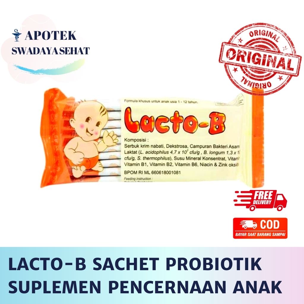 Jual LACTO B Sachet Probiotik - Vitamin Pencernaan Anak Diare Lacto-B ...