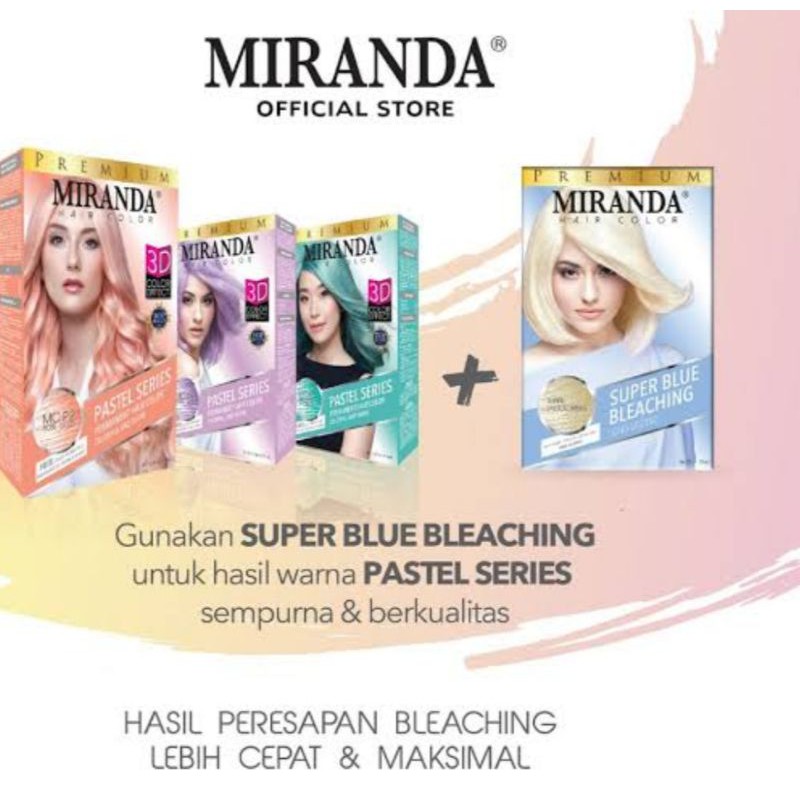 Jual Miranda Pastel Hair Color Series Super Decoloring Shopee Indonesia