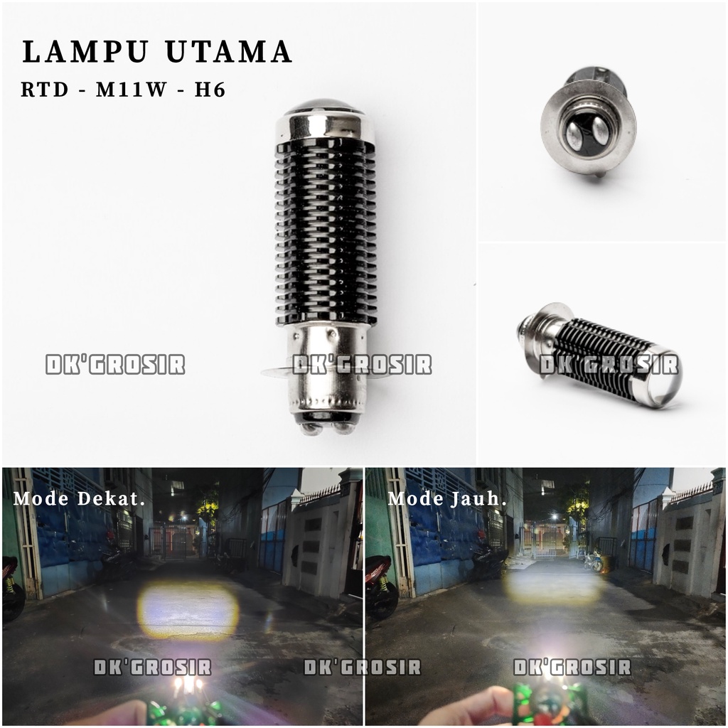 Jual Original RTD Rayton M11W H6 - Lampu Utama led motor Putih Kuning ...